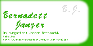 bernadett janzer business card